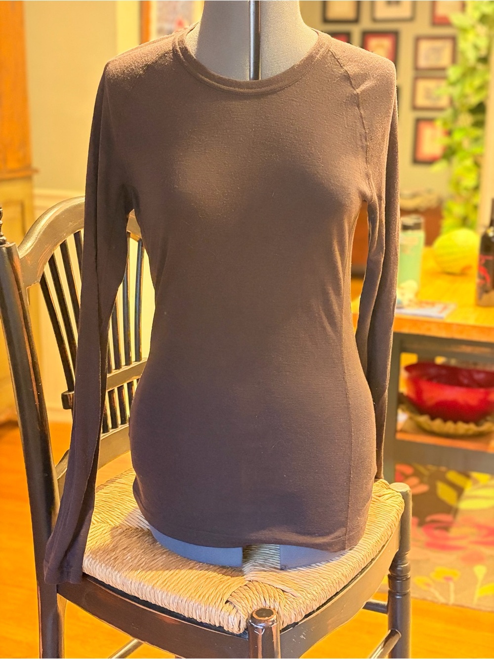 Icebreaker Men's Long-Sleeve Crew in Dark Brown